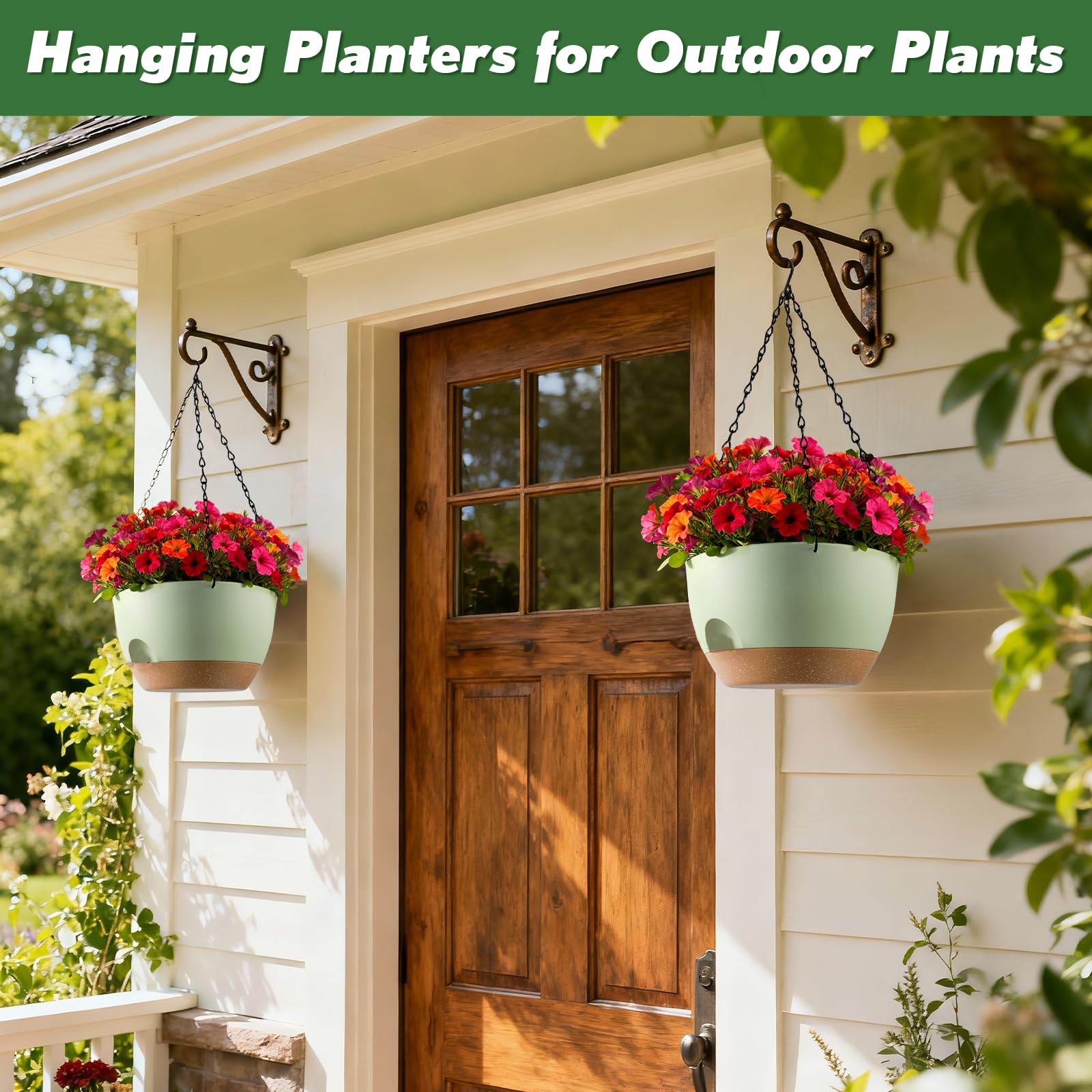 WUCEIAUU planters in outdoor garden setting