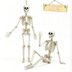 Wuridiwa 5.75ft Halloween skeleton front view with movable joints