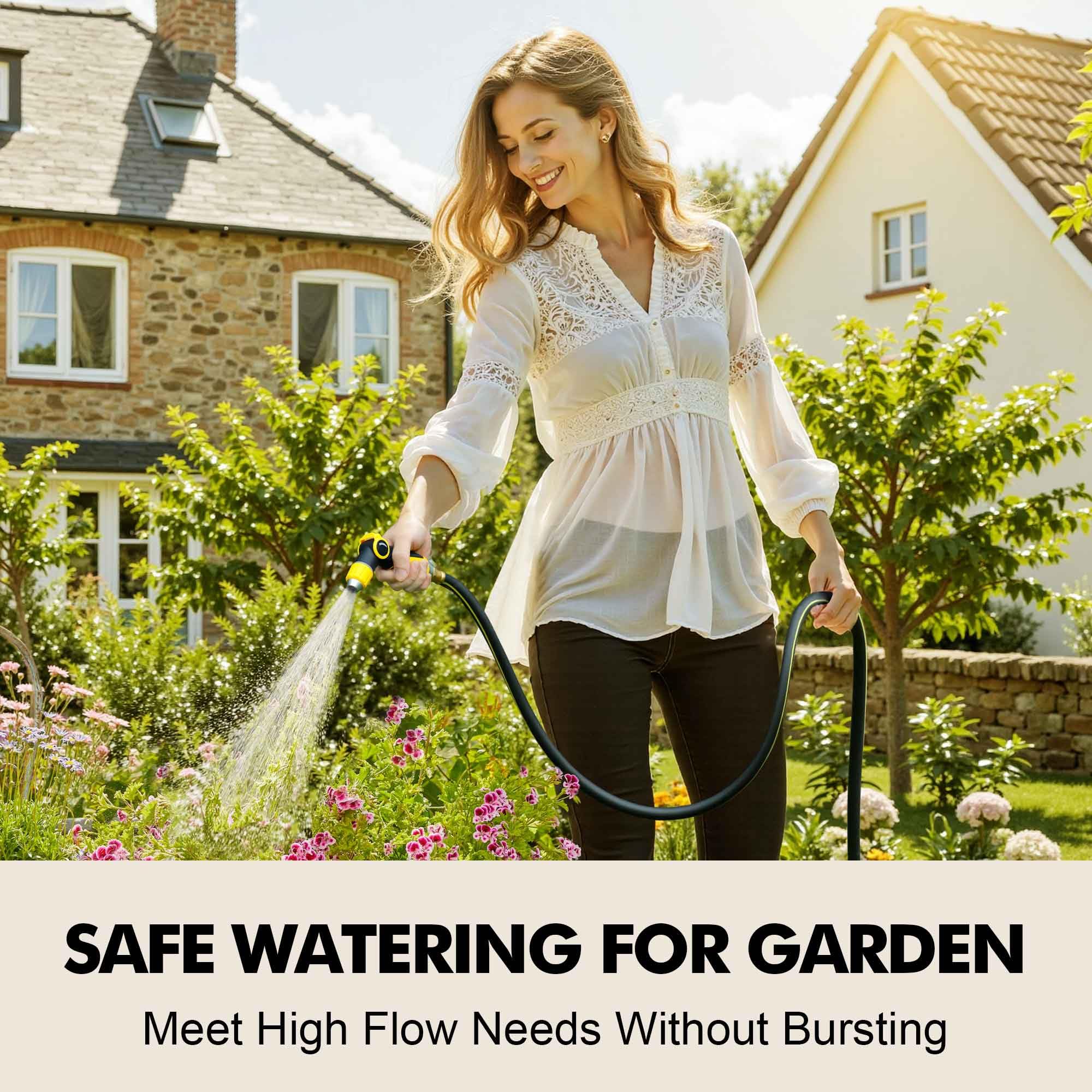 Wurzberge garden hose in a garden setting
