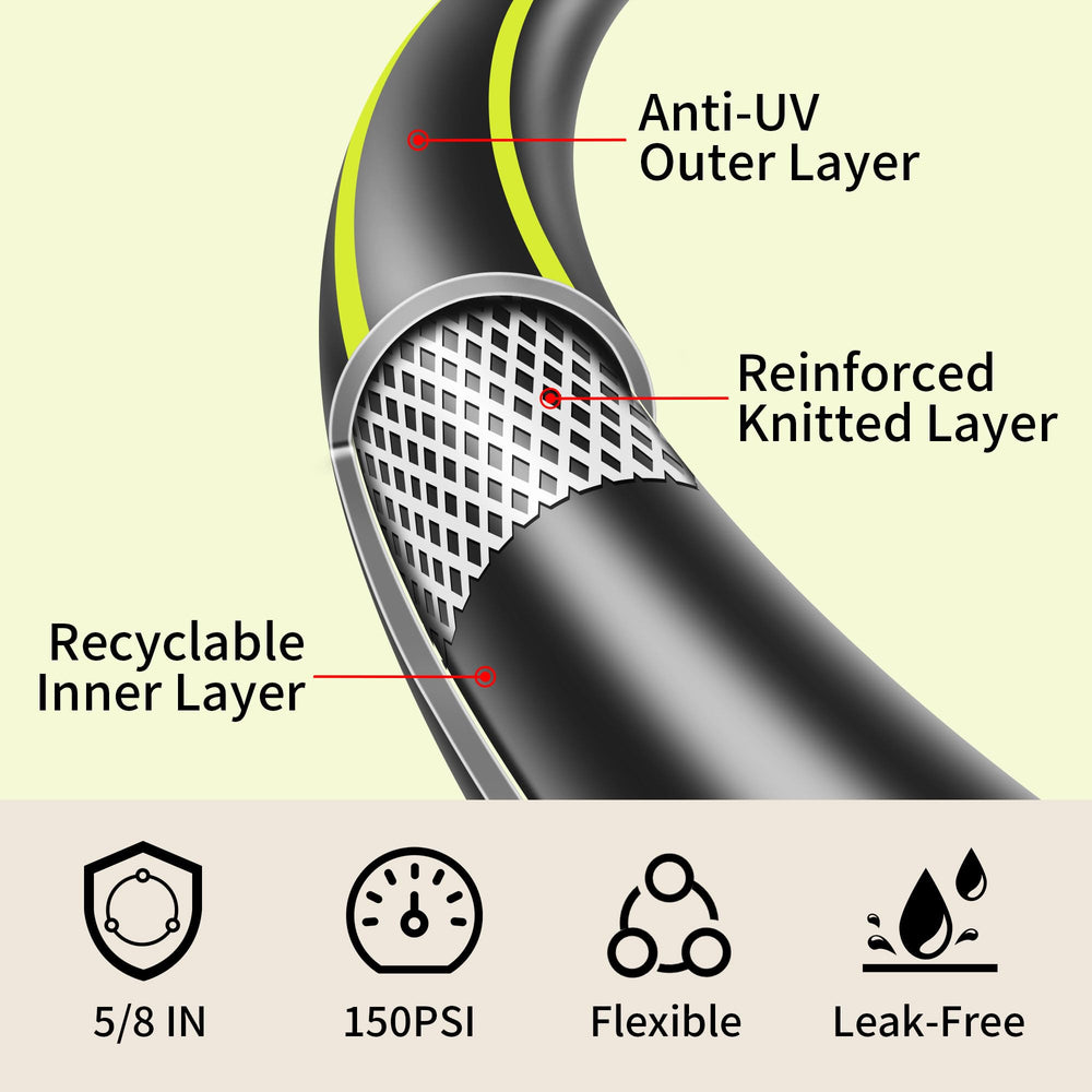 Wurzberge garden hose showcasing flexibility in cold weather