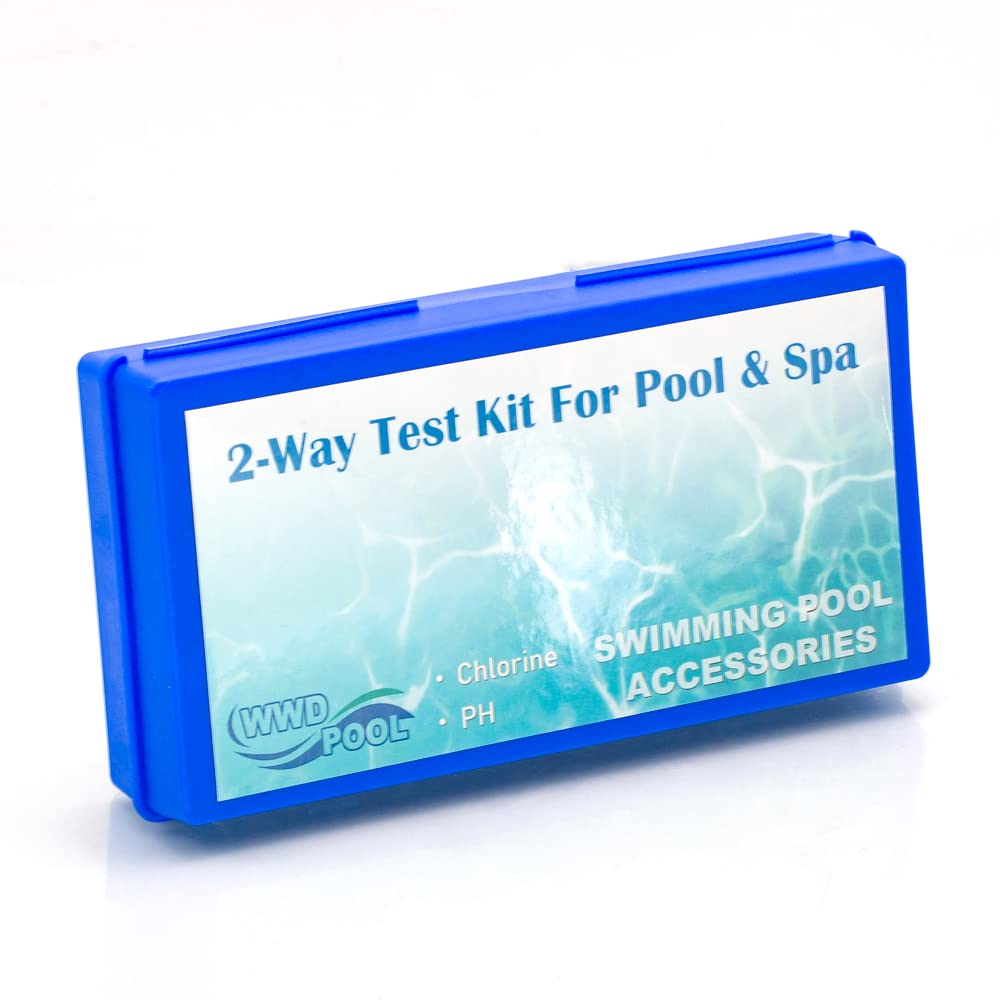 WWD POOL Test Kit in use with test tubes and pool water