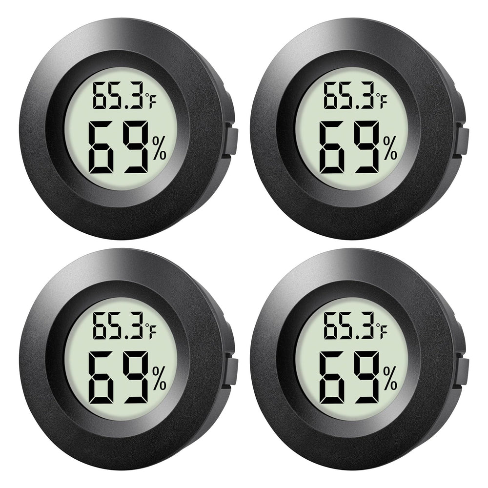 wwhako Mini Hygrometer Thermometer 4-Pack front view