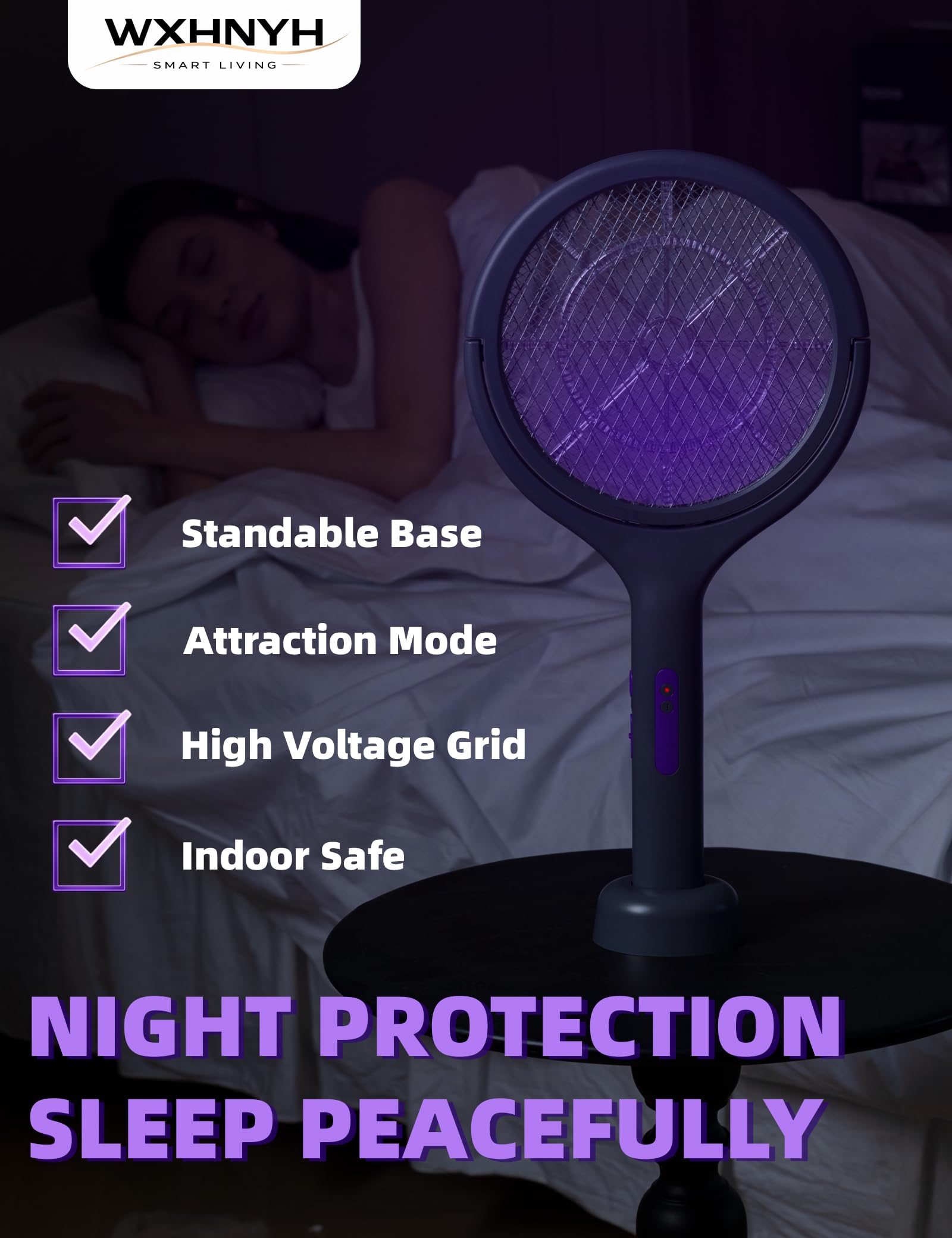 WXHNYH Electric Fly Swatter extendable handle feature