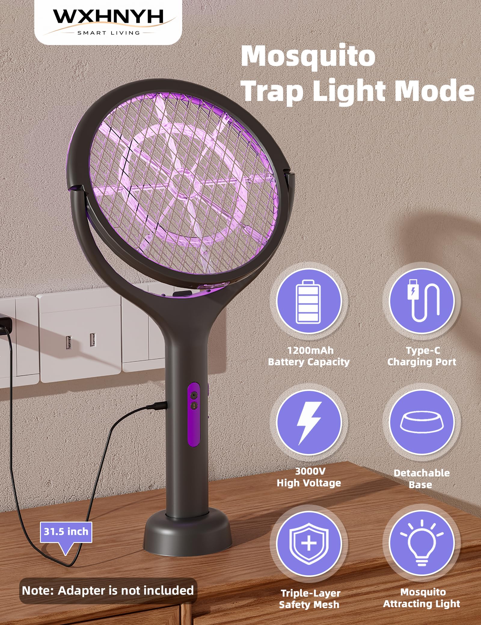 WXHNYH Electric Fly Swatter in use outdoors