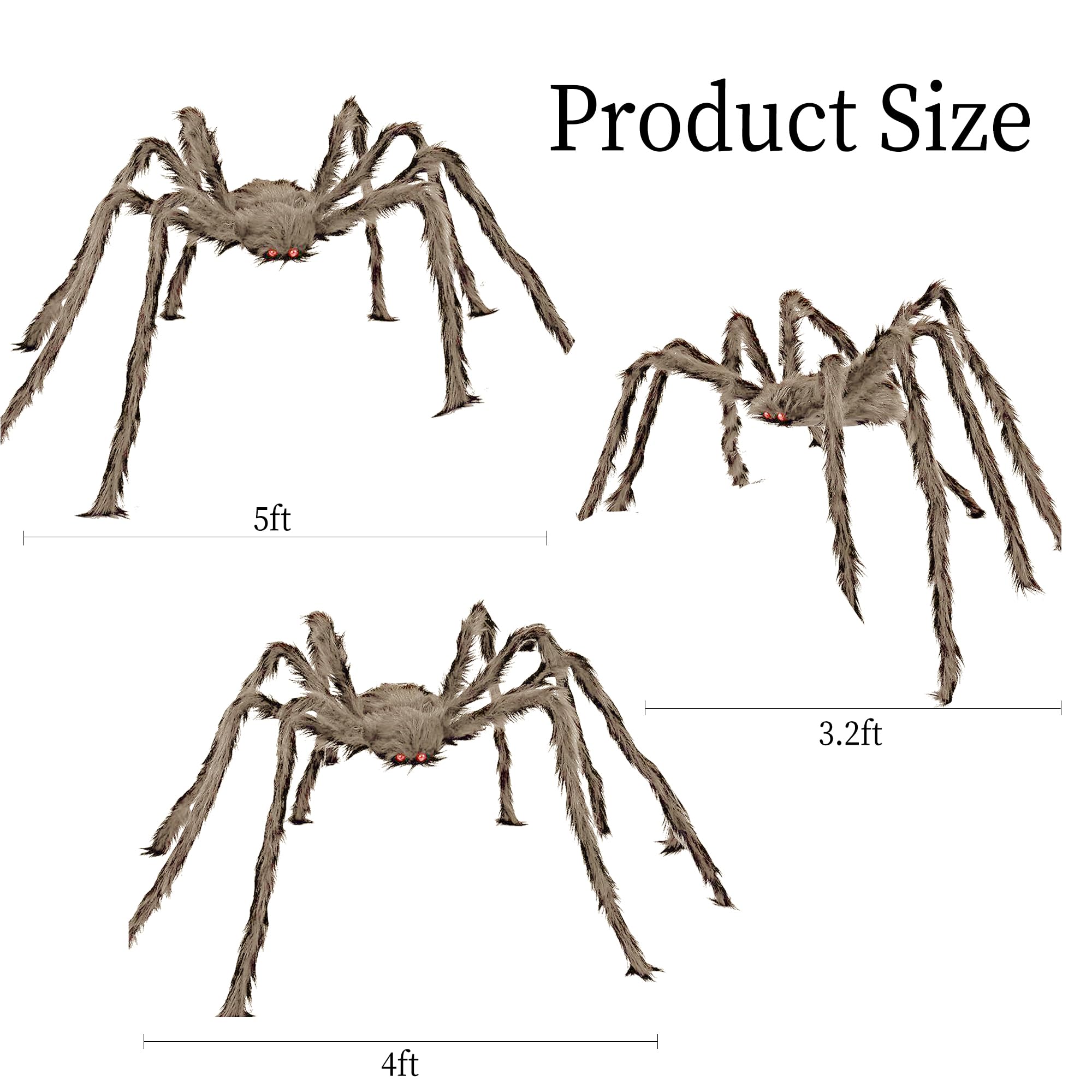 wymulot Giant Spider detailed view of hairy body and red eyes