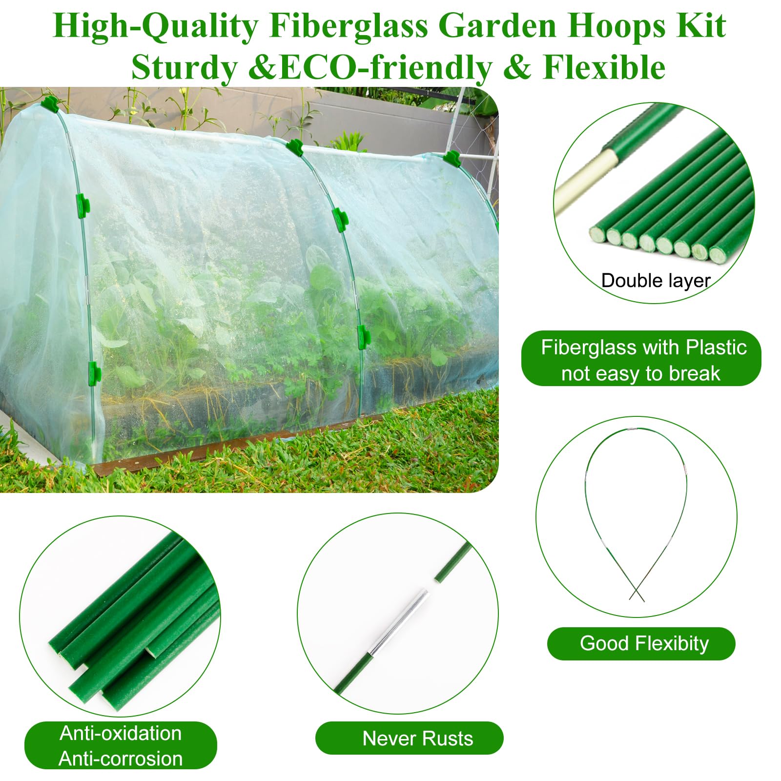 WYRJXYB netting protecting raised vegetable beds