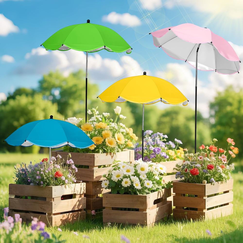 WYRJXYB Plant Umbrella showing adjustable height and angle features