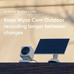 WYZE Solar Panel installed outdoors with Wyze Cam