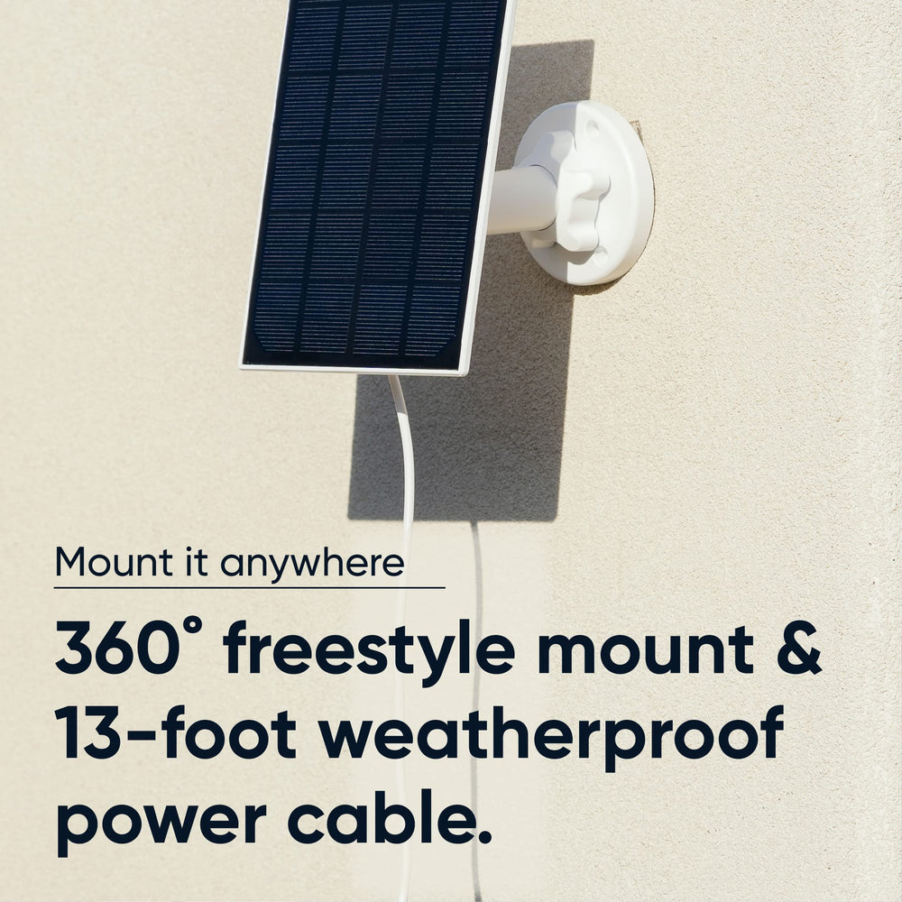 WYZE Solar Panel side view demonstrating cable connections