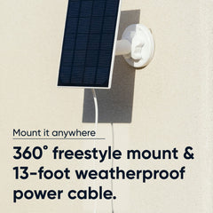 WYZE Solar Panel side view demonstrating cable connections