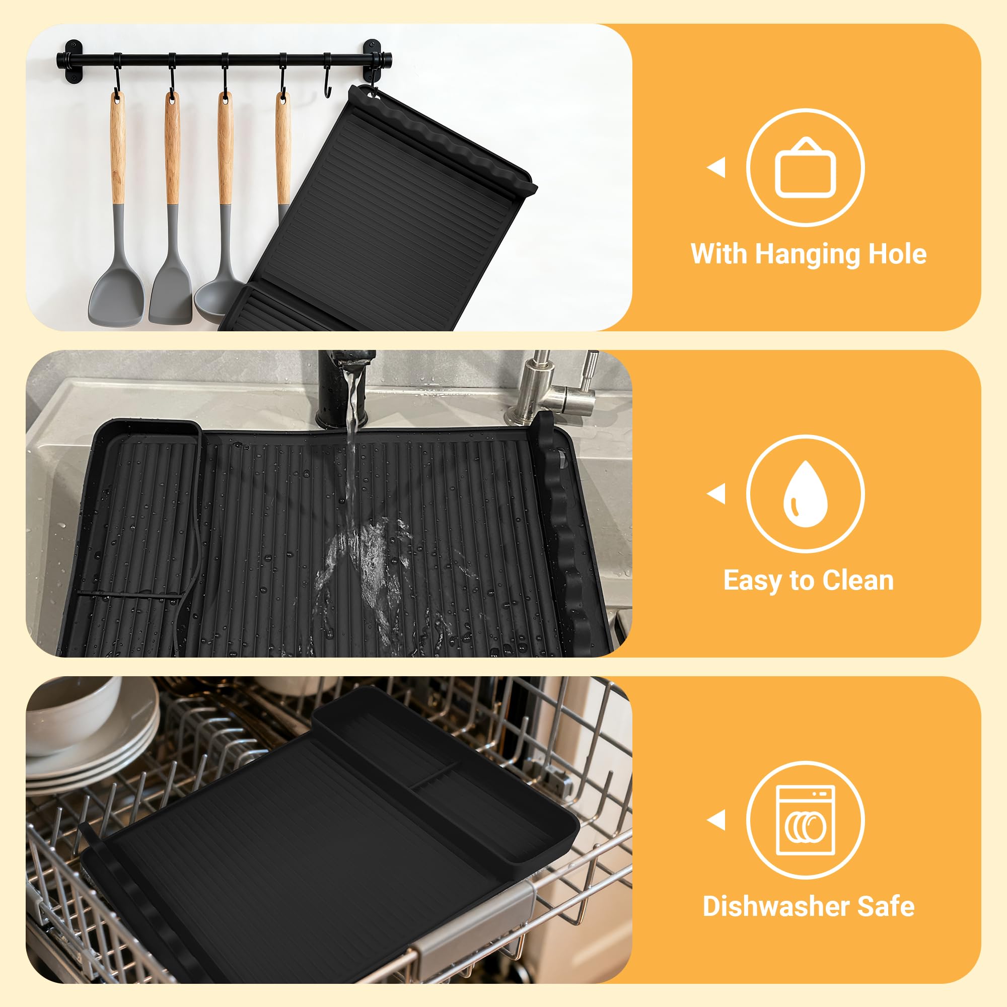 WZGUSXN Silicone Grill Mat with grilling tools