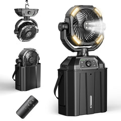 XAP Portable Misting Fan front view with 7L bucket