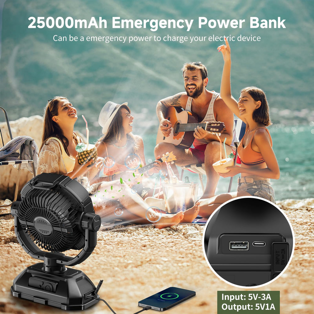 XAP Portable Misting Fan with suction and drainage hoses