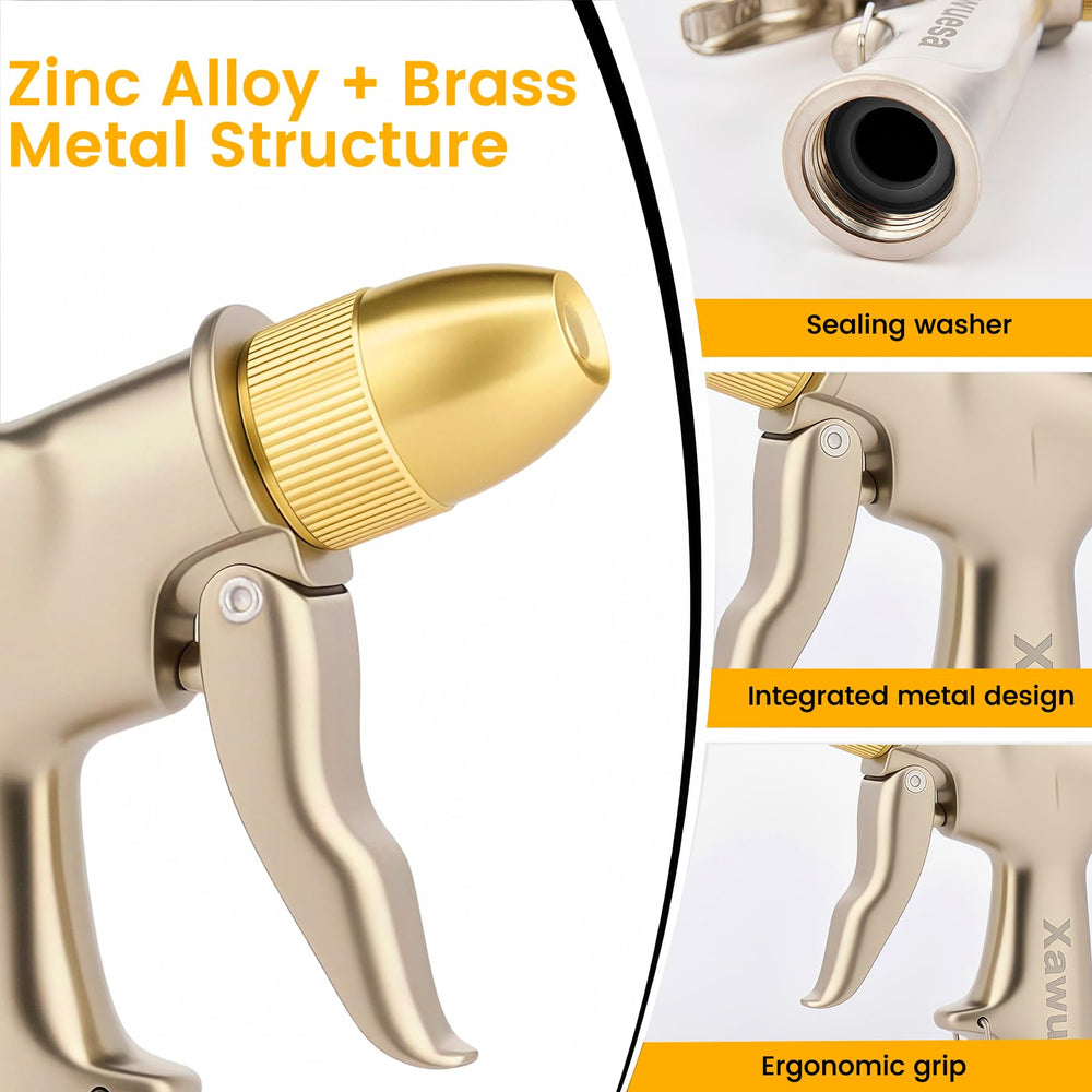 Xawuesa Garden Hose Nozzle showing the threaded connection