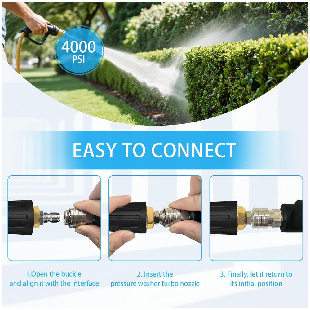 Xaxuqtu Turbo Nozzle attached to a pressure washer