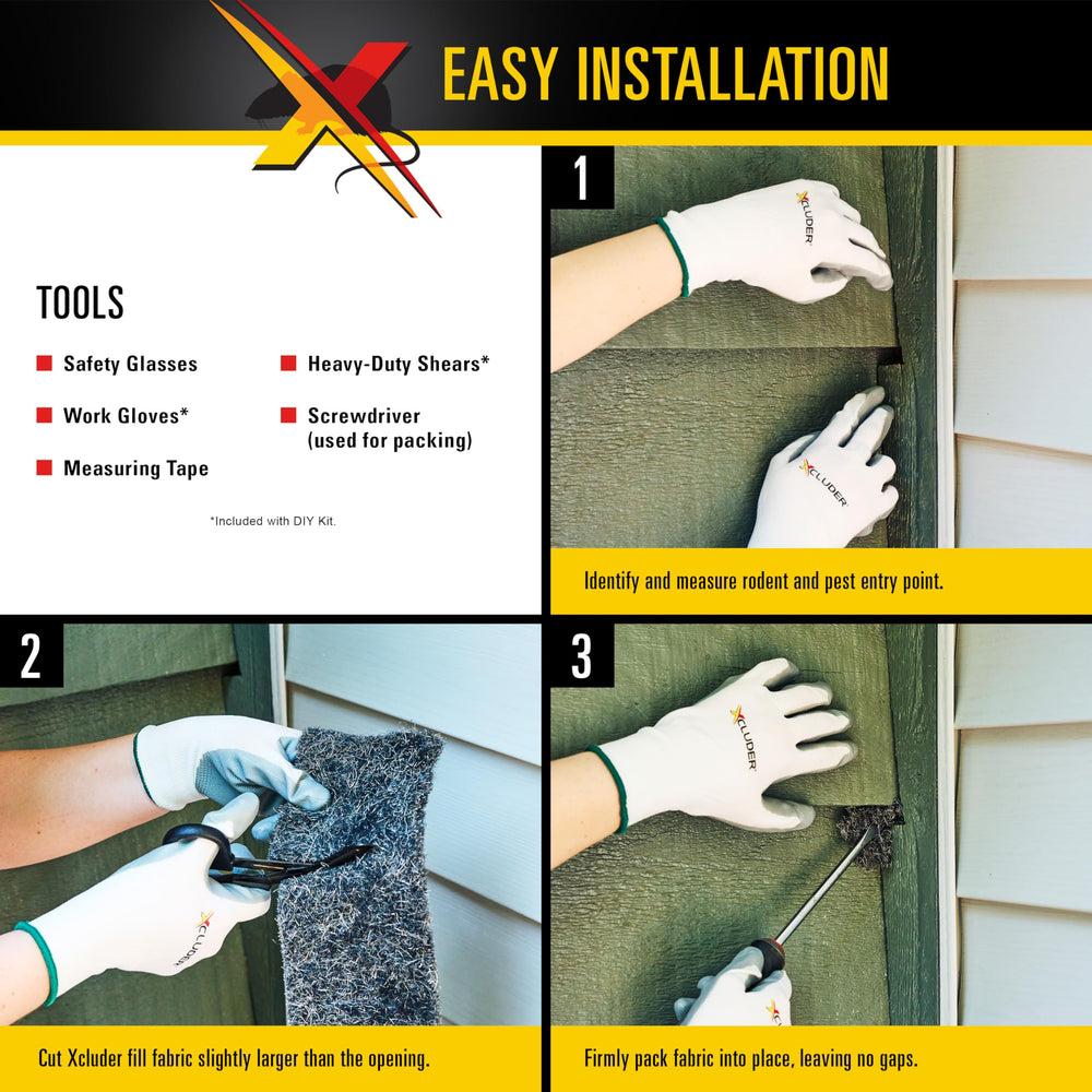 Xcluder Rodent Control Fill Fabric roll against a white background