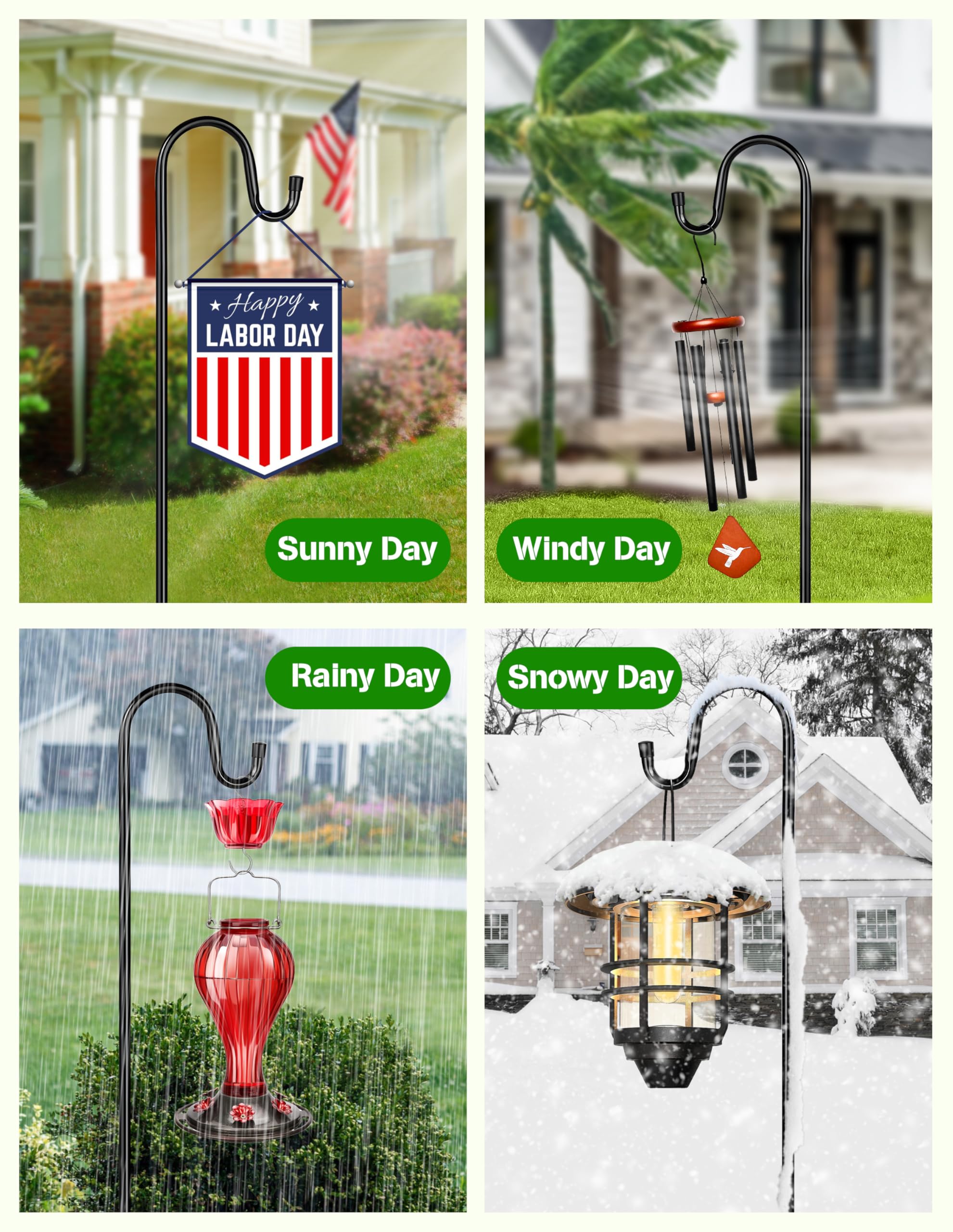 XDW-GIFTS Bird Feeder Pole in backyard setting