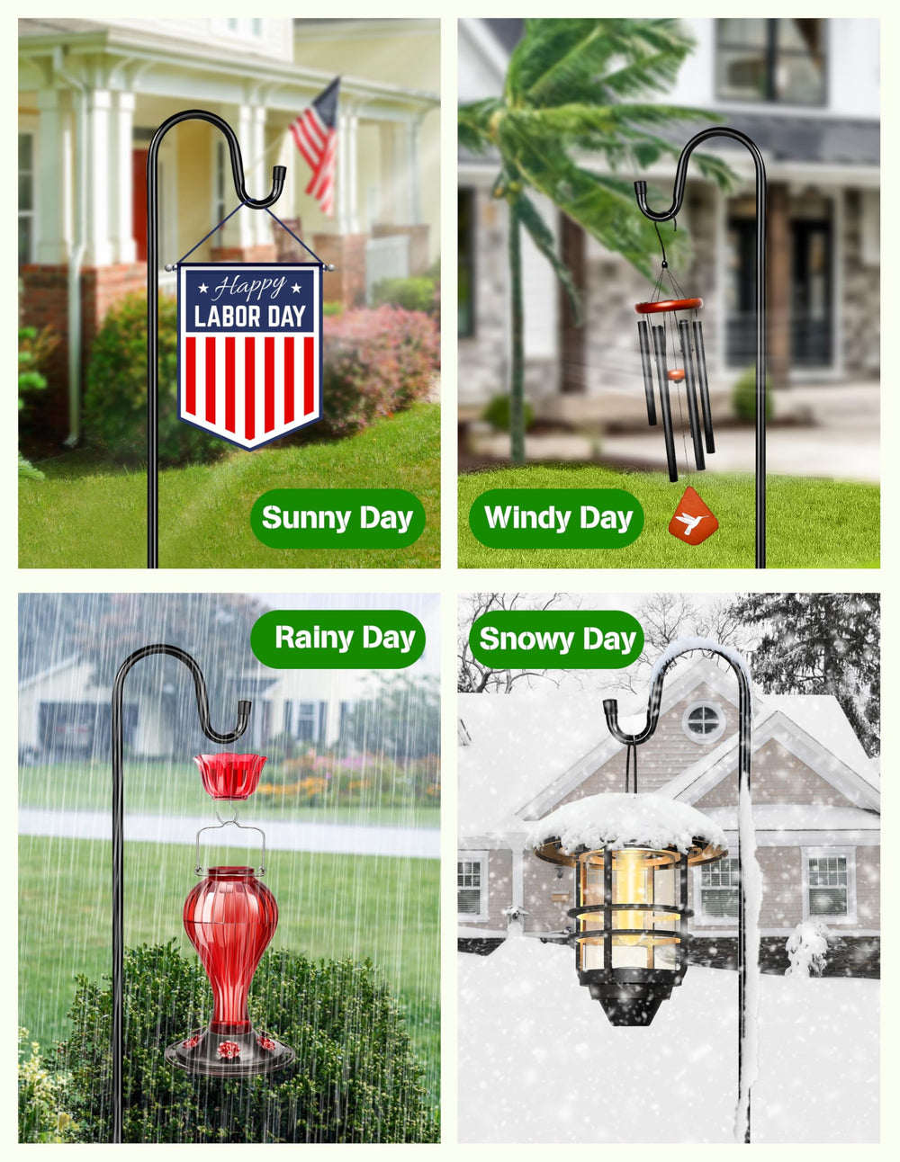 XDW-GIFTS Bird Feeder Pole in backyard setting