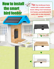 XDW-GIFTS Bird House Pole with mounting kit