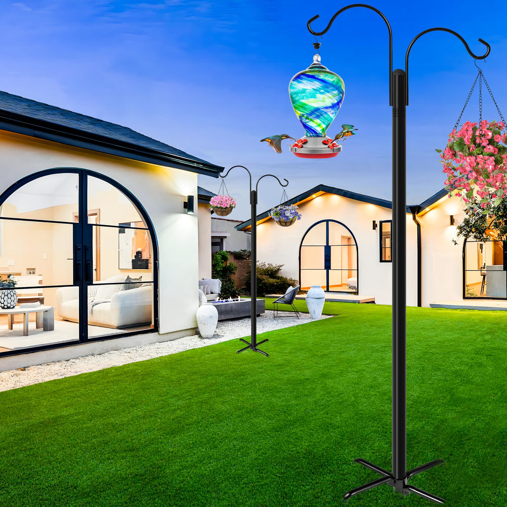 XDW-GIFTS Double Shepherds Hooks with hanging flower baskets
