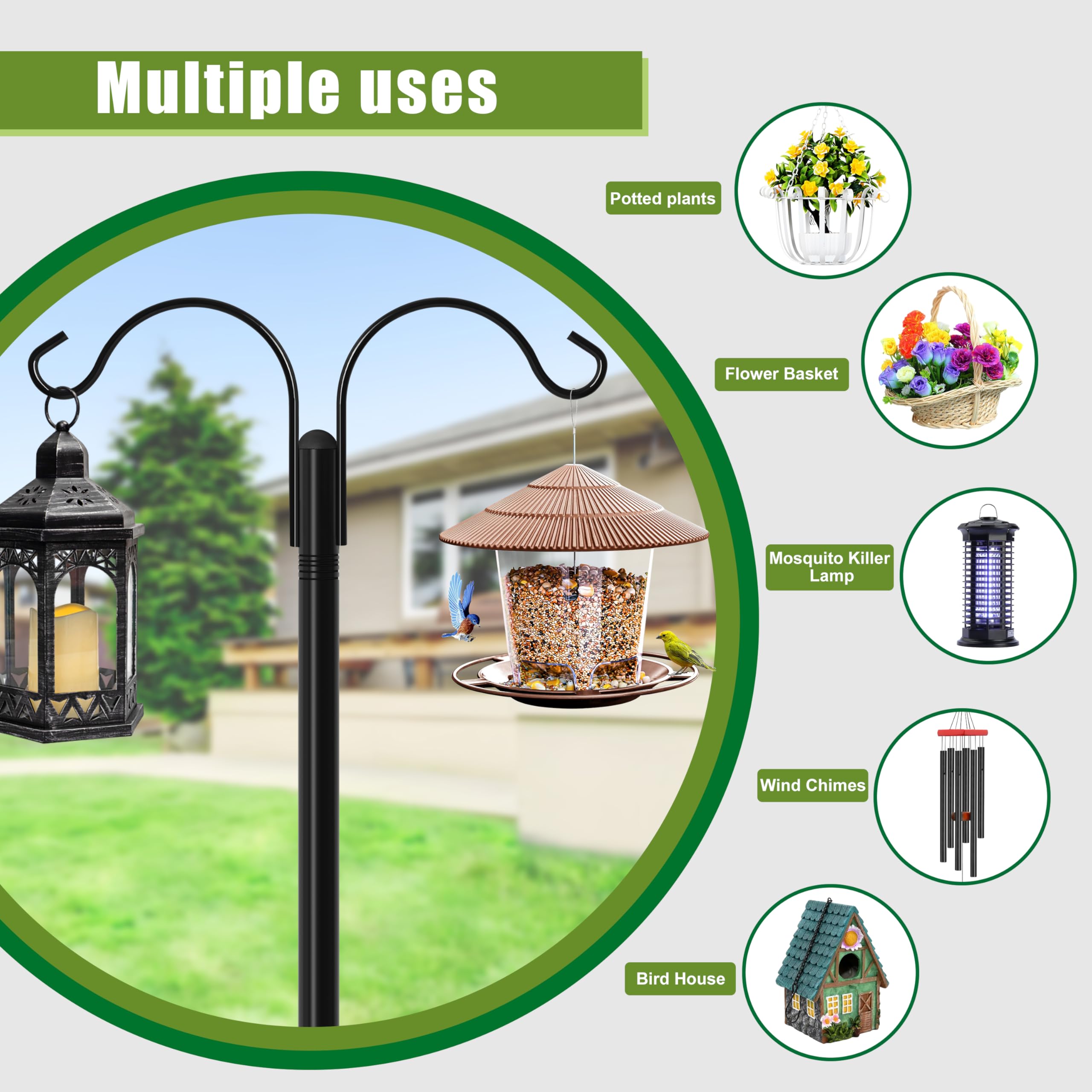 XDW-GIFTS shepherds hooks in garden setting