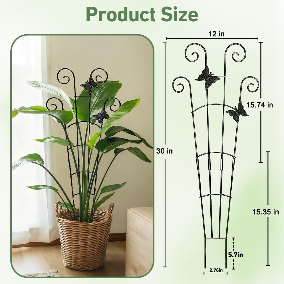 Xeeol plant trellis set including two pieces and plant ties