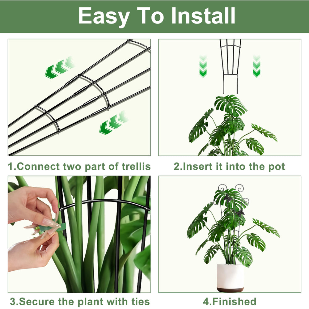 Xeeol trellis installed in a decorative indoor garden setting