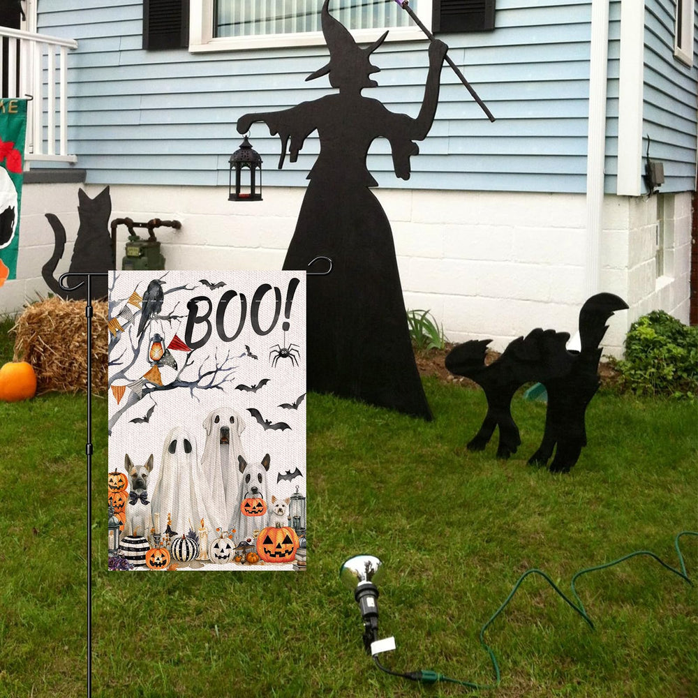 xepaxon Halloween Boo Garden Flag on porch decor