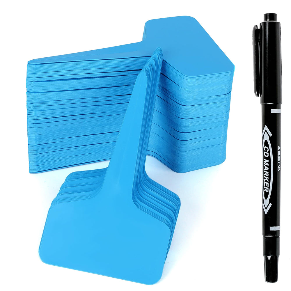 Xgunion 200Pcs blue plant labels with permanent marking pen