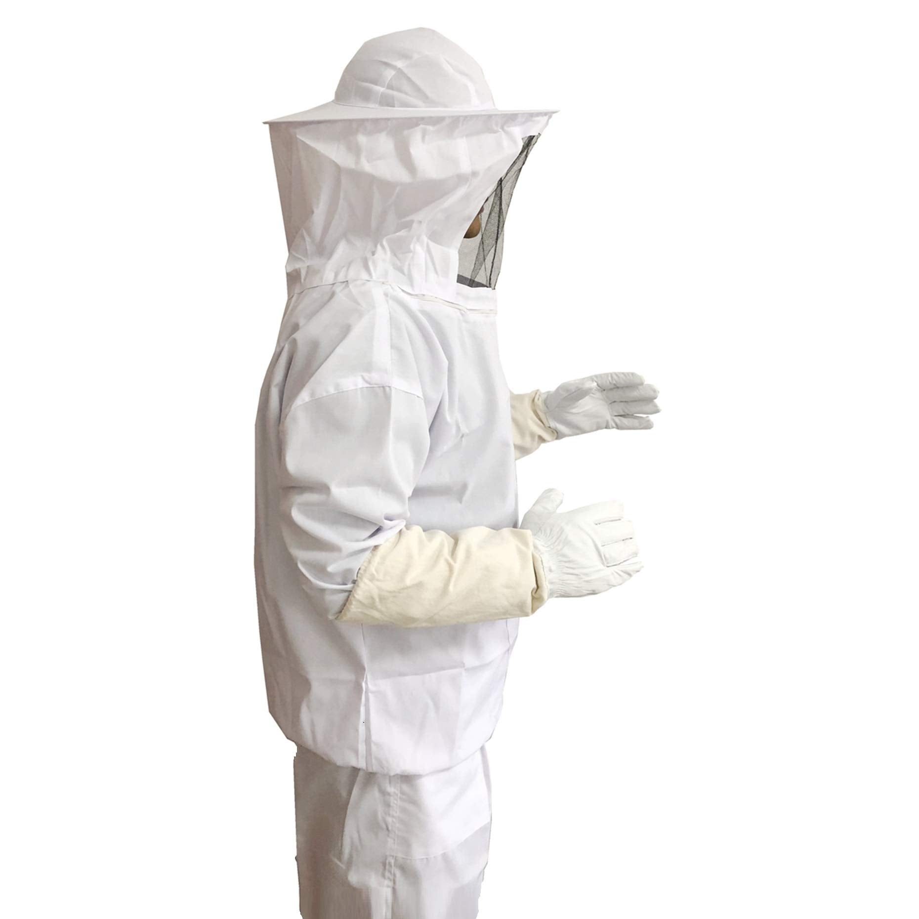 Xgunion Beekeeper Suit with Jacket, Pants and Gloves in white