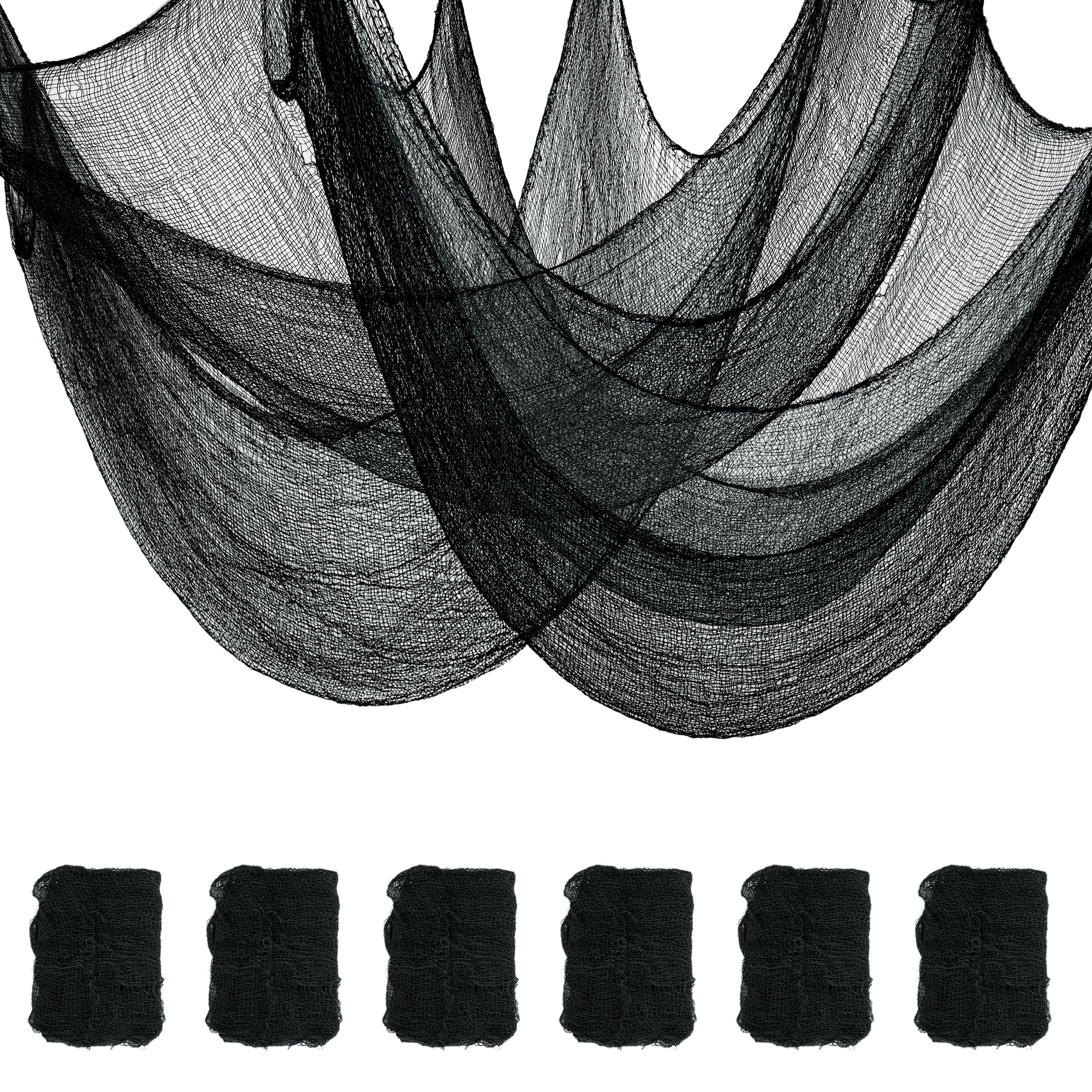 Xgunion Creepy Cloth 6Pcs black gauze cloth set