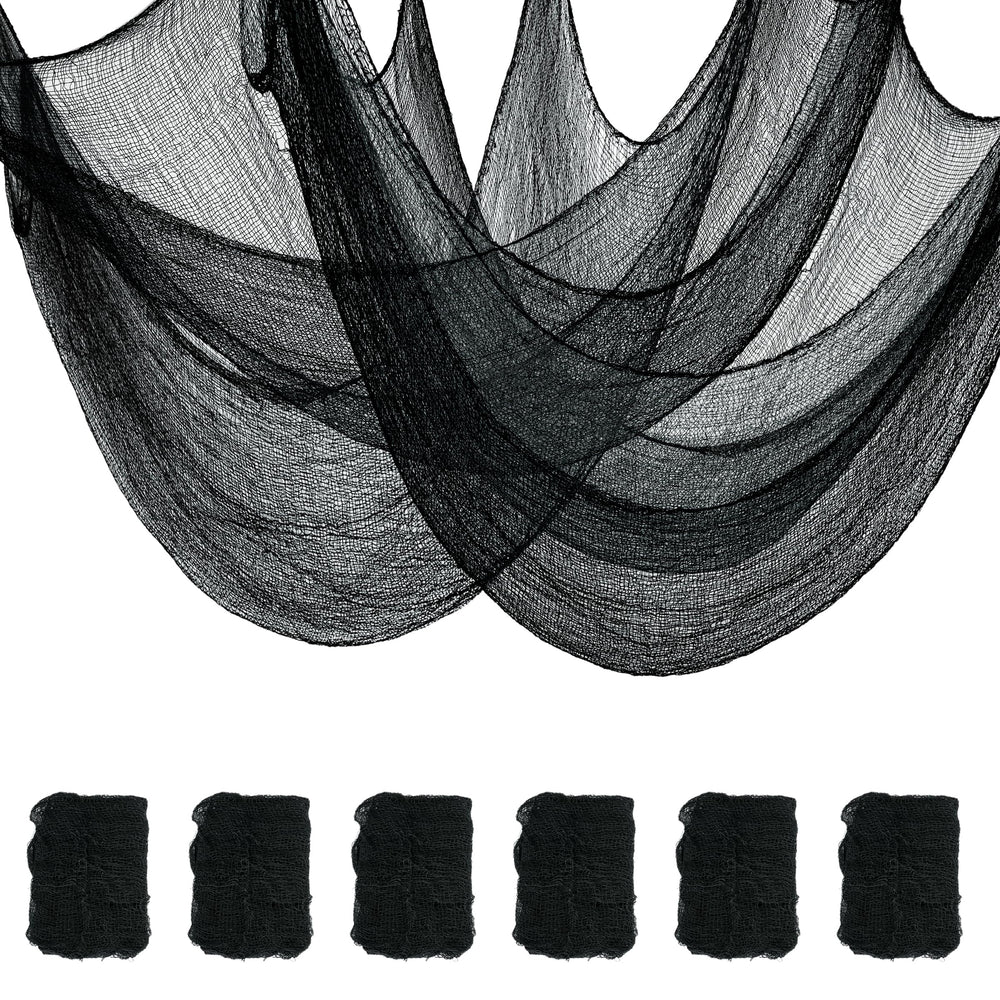 Xgunion Creepy Cloth 6Pcs black gauze cloth set
