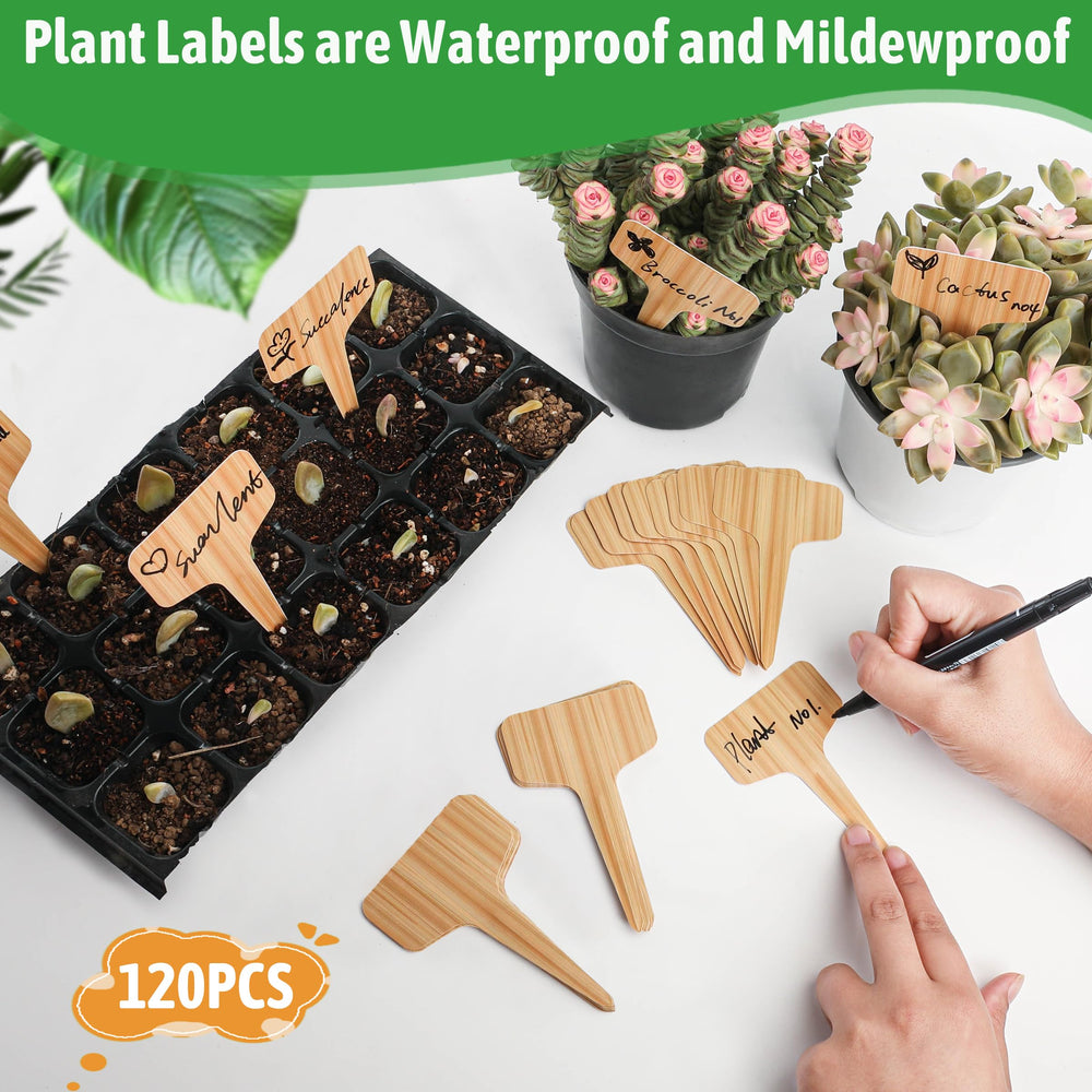 Xgunion Plant Labels showing natural wood-like appearance