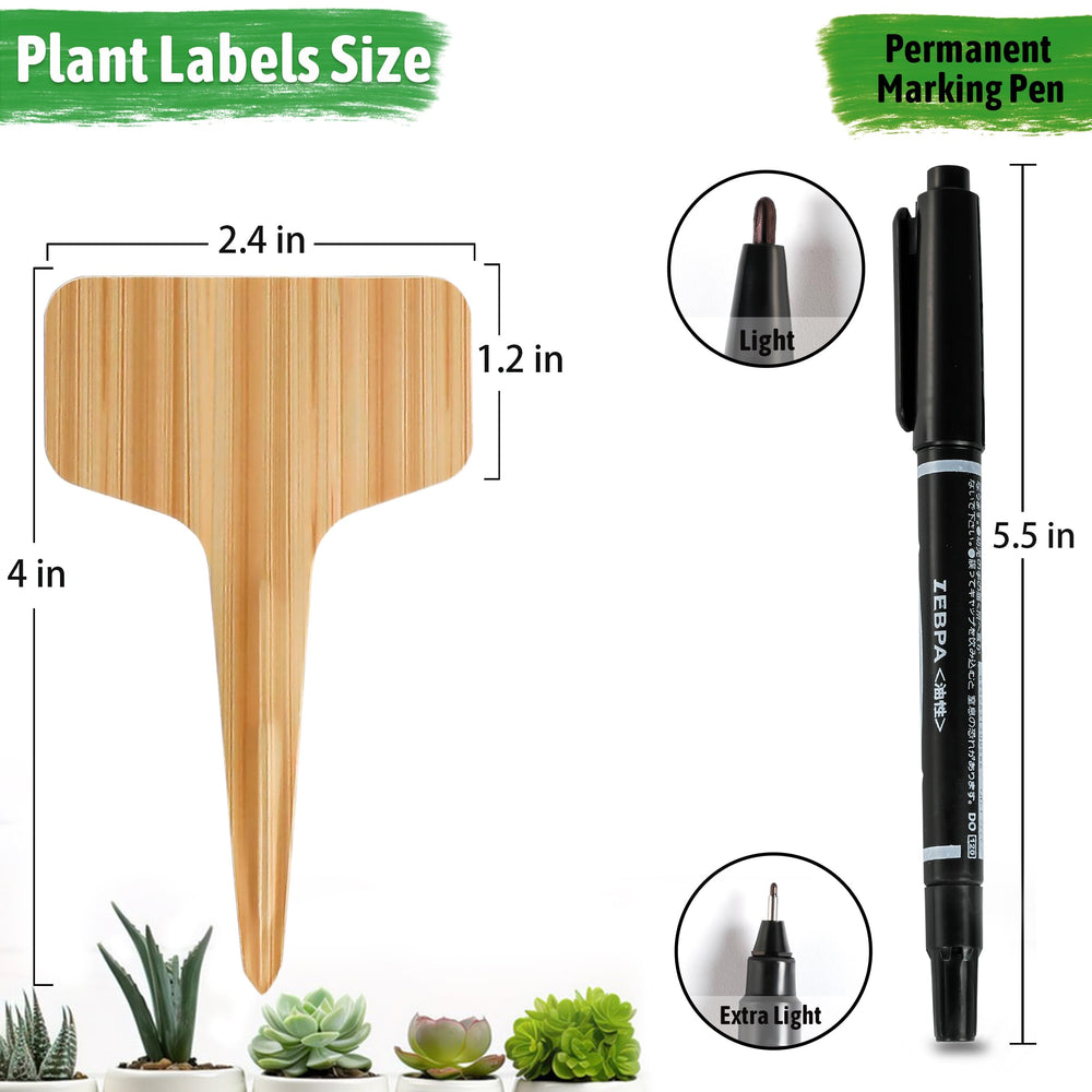 Xgunion T-Type plant labels in a garden setting