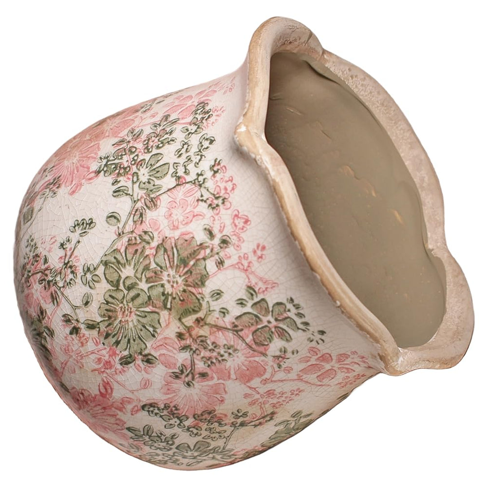 Xiaan Jiaju ceramic plant pot showcasing flowers