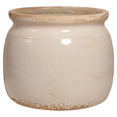 Xiaan Jiaju Ceramic Planter front view in Antique Ivory