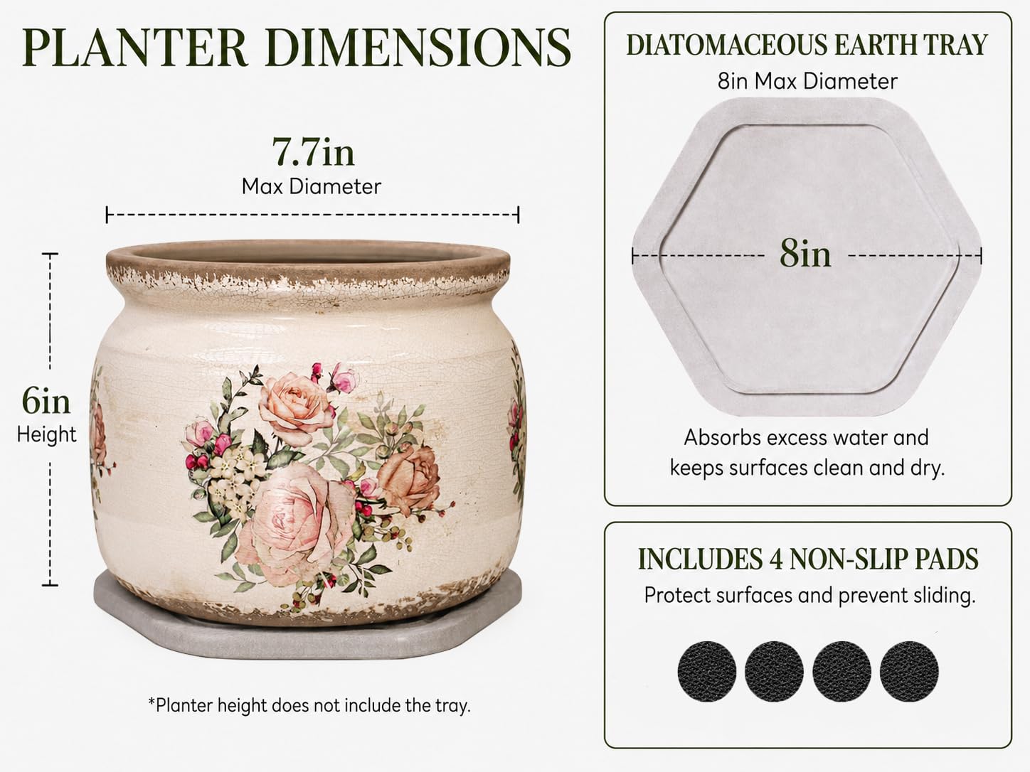 Xiaan Jiaju ceramic planter with ferns inside on a coffee table