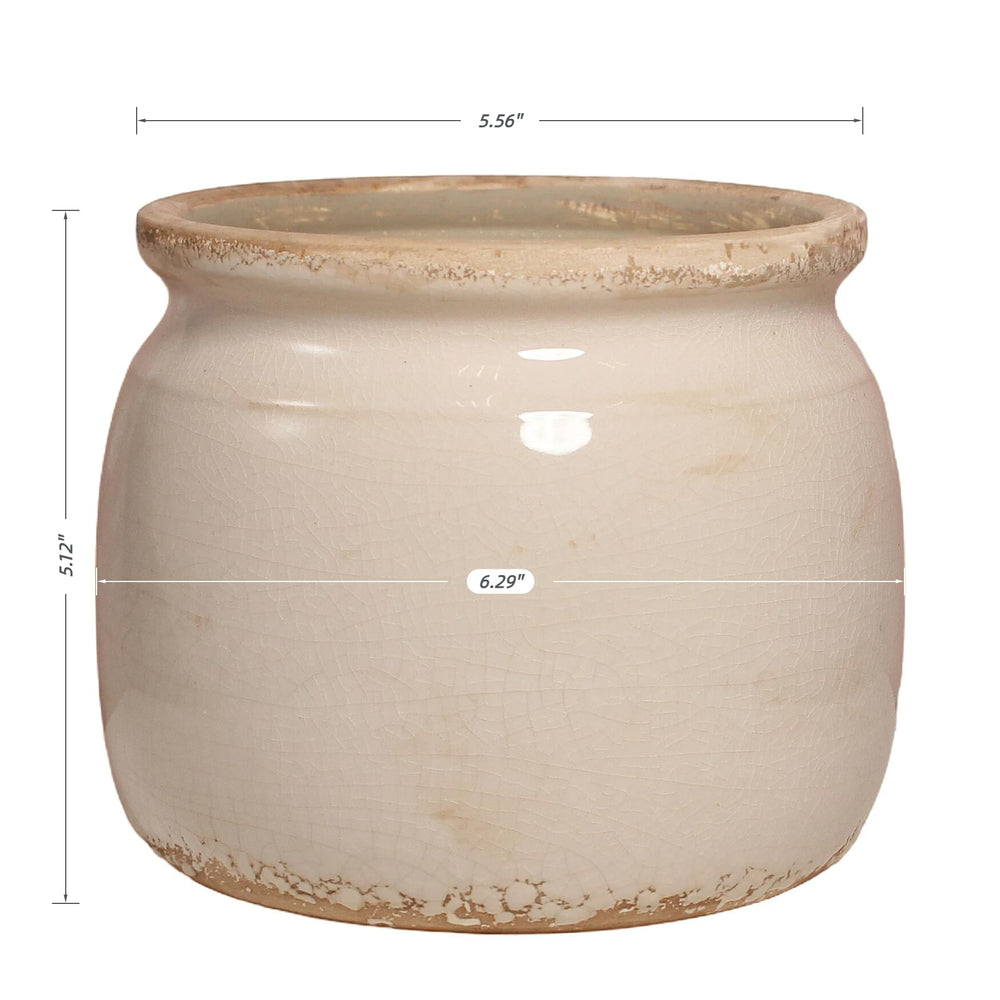 Xiaan Jiaju Ceramic Planter with succulent arrangement
