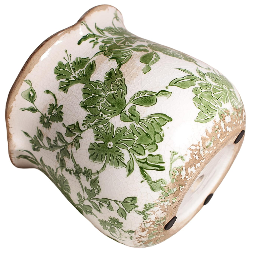 Xiaan Jiaju Vintage Ceramic Plant Pot in a cozy indoor setting