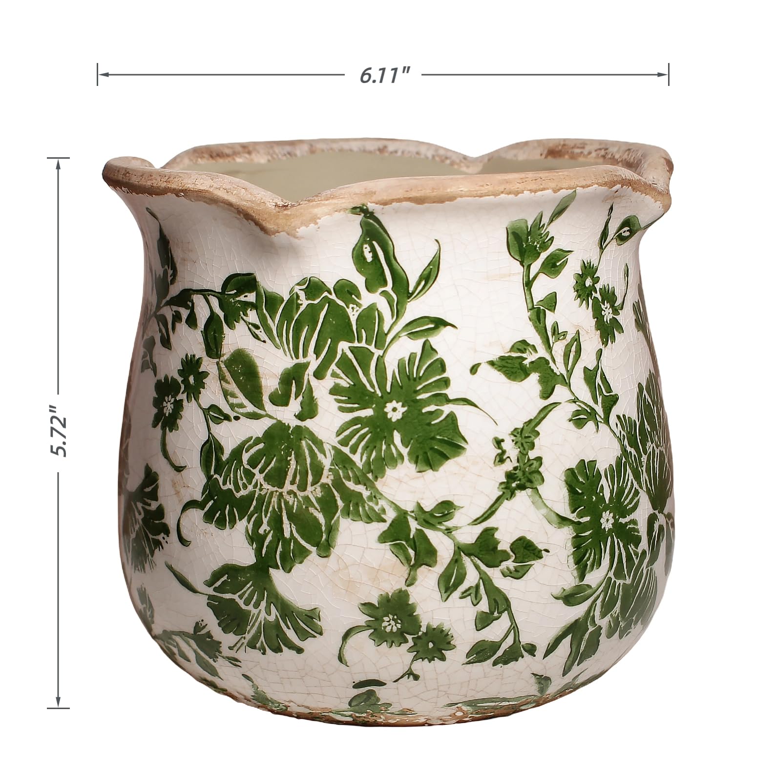 Xiaan Jiaju Vintage Ceramic Planter from the top view