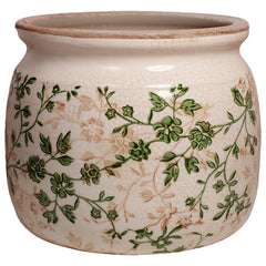 Xiaan Jiaju Vintage Ceramic Vase front view in sage beige