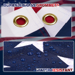 XIFAN American Flag 4x6 FT with canvas header and brass grommets
