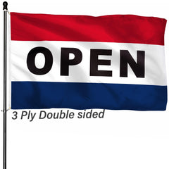 XIFAN Open Flag 3x5 ft front view with brass grommets