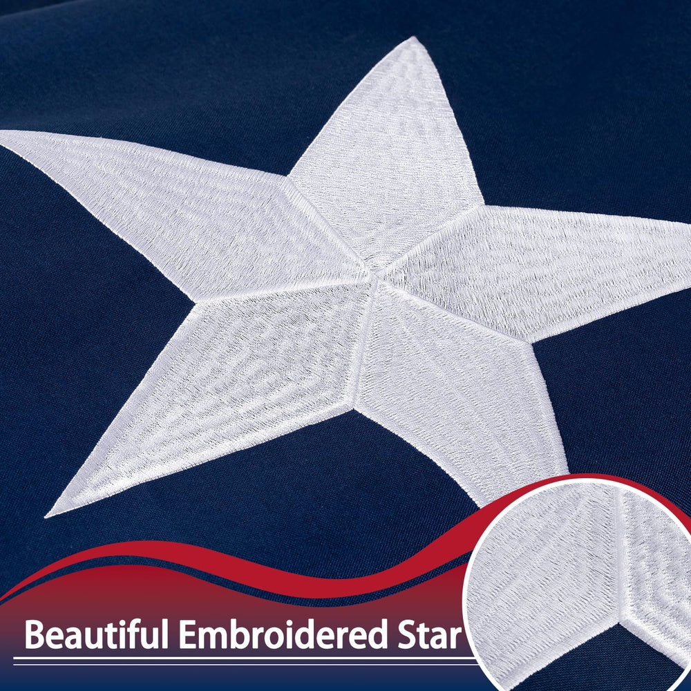 XIFAN Texas Flag 3x5 ft showing brass grommets for hanging
