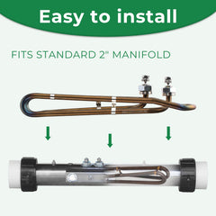 Ximoon spa heater element with mounting hardware