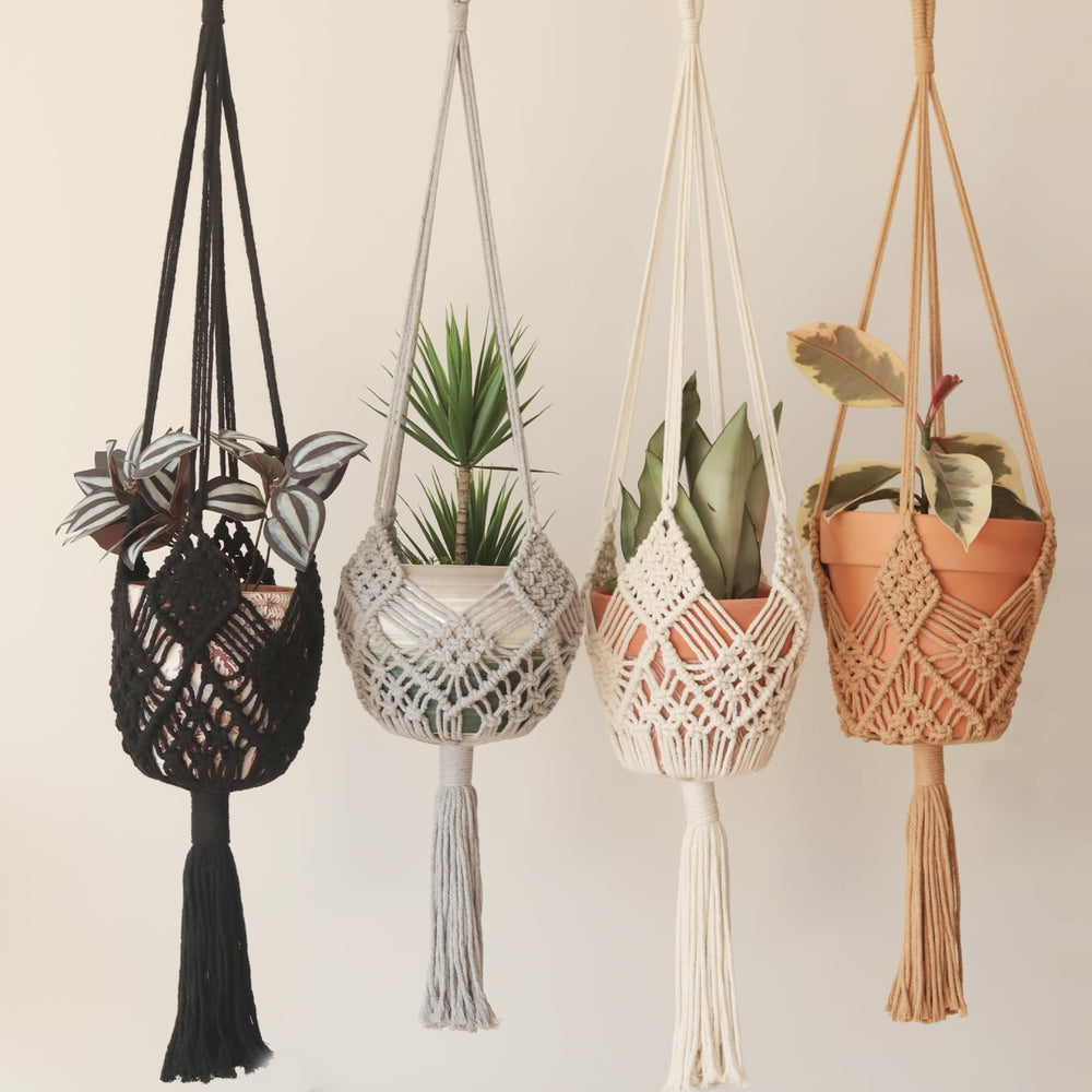 XINBOR plant hangers showcasing boho design and texture