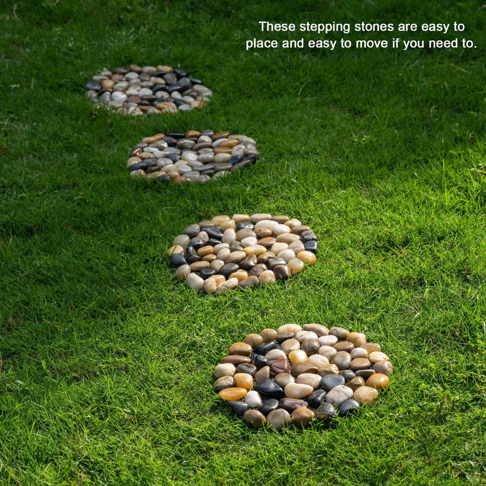 Xindian pebble mats arranged in a garden pathway