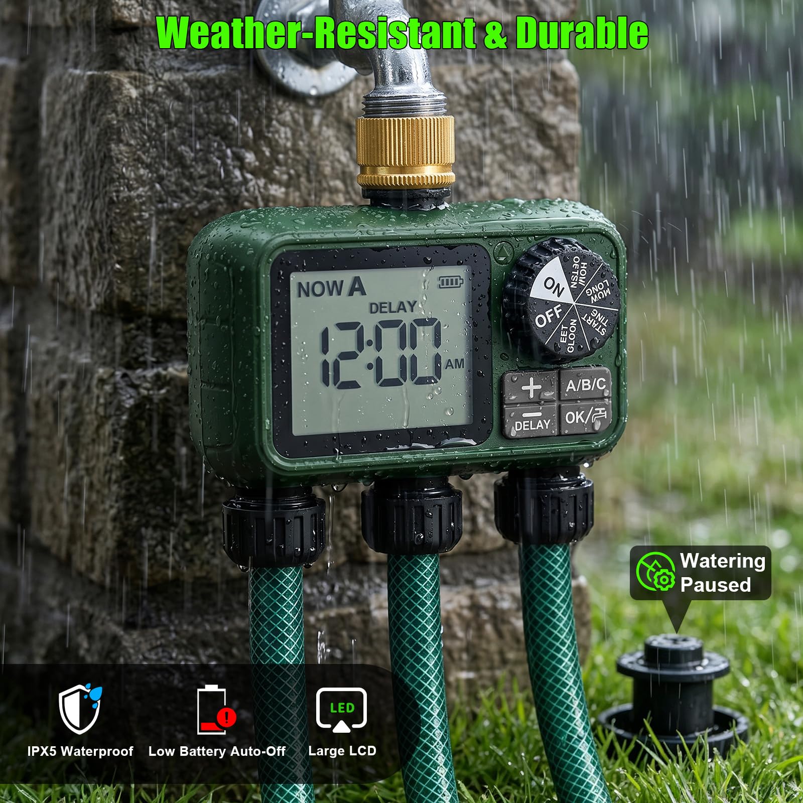 XinFuture Water Timer set up for multi-zone watering