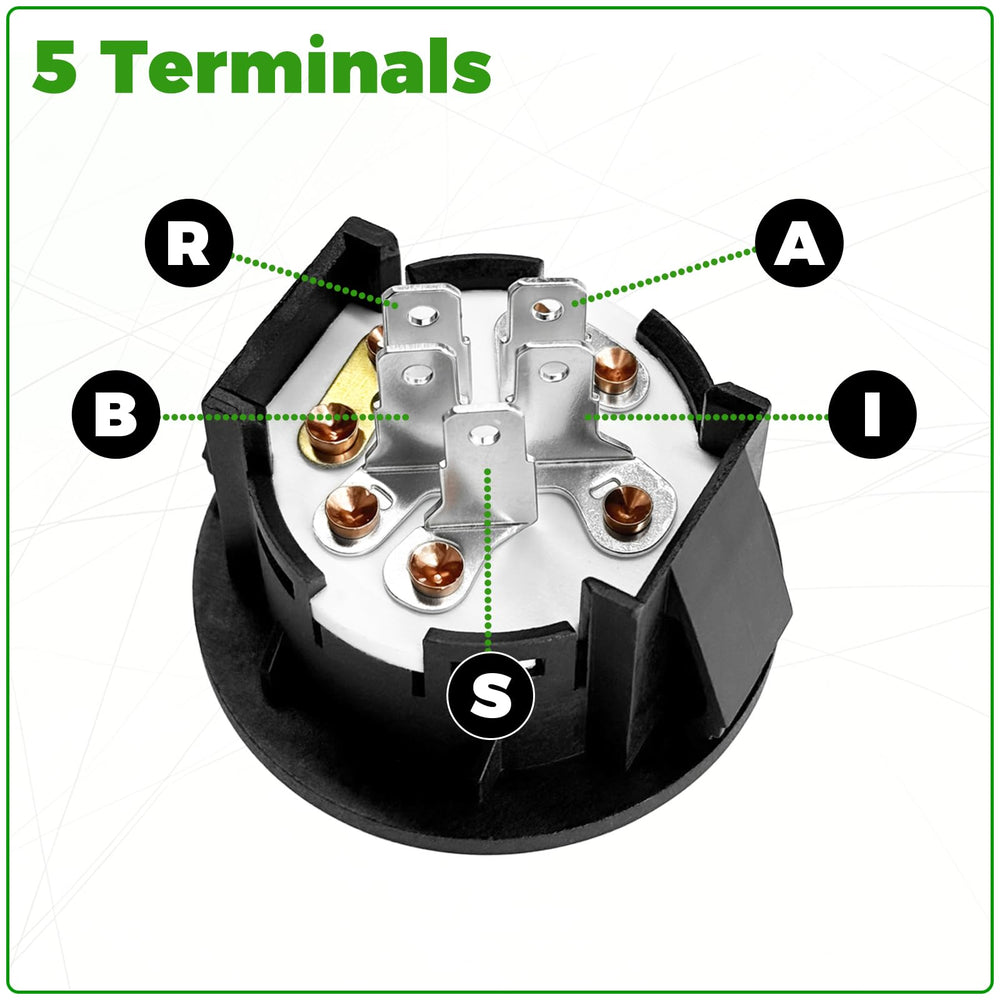 XINRINTONG Ignition Switch back view with 5-terminal connectors