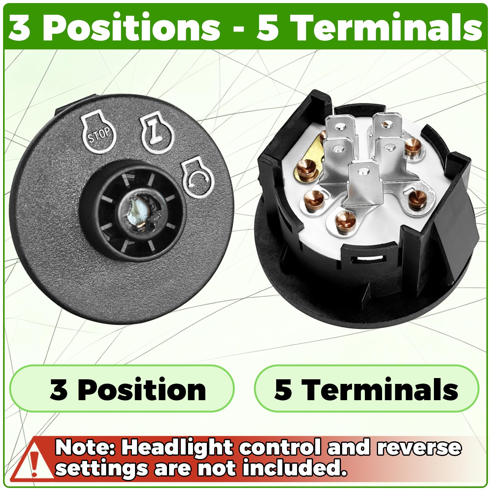XINRINTONG Ignition Switch side view showing mounting details